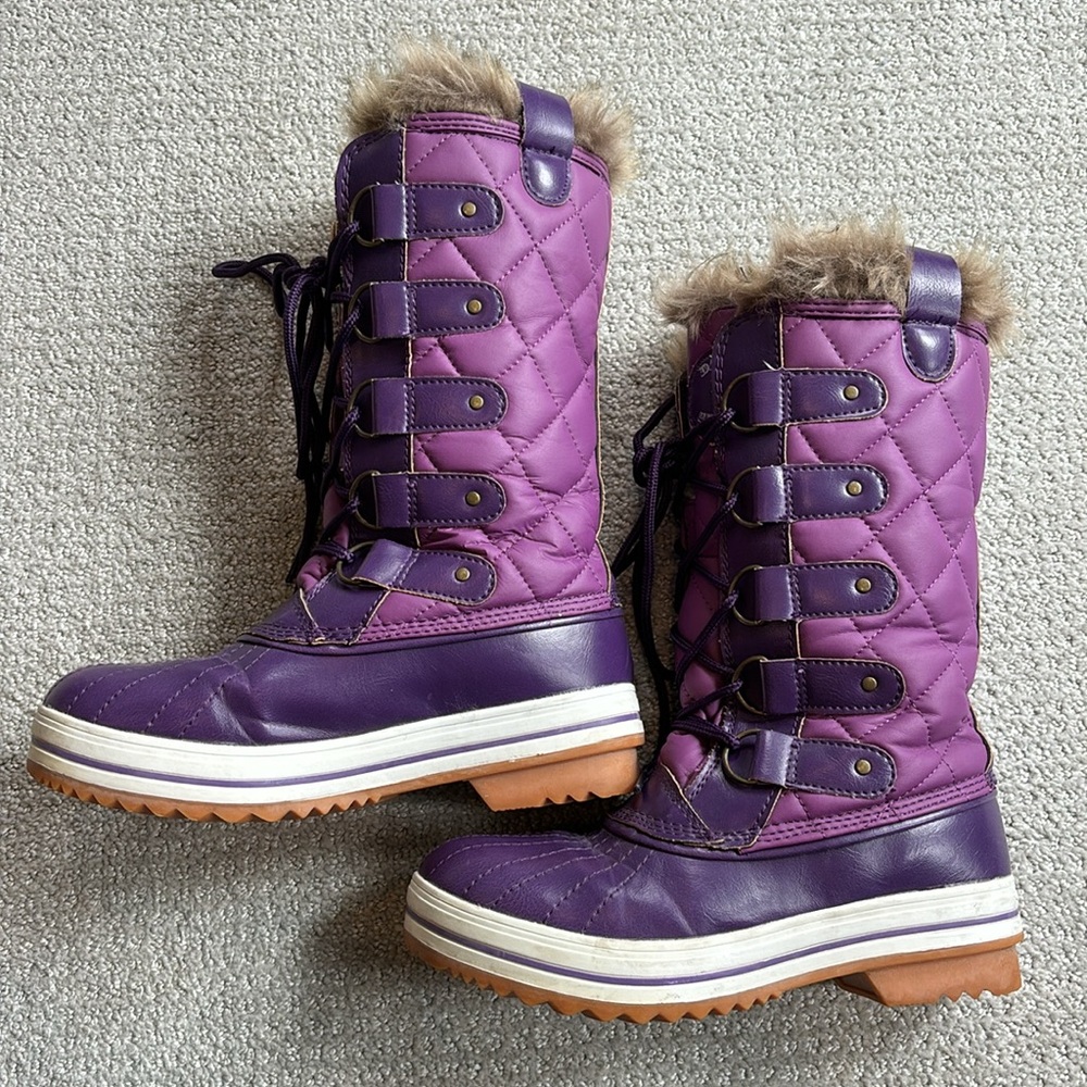 Daily Shoes Purple Winter Boots